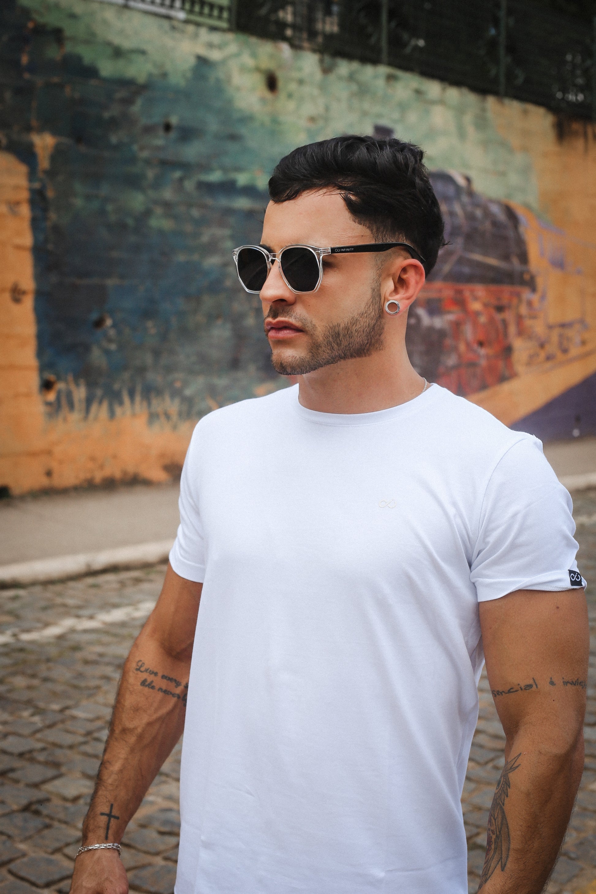 Camisa Infinity básica Branca Tom/Tom