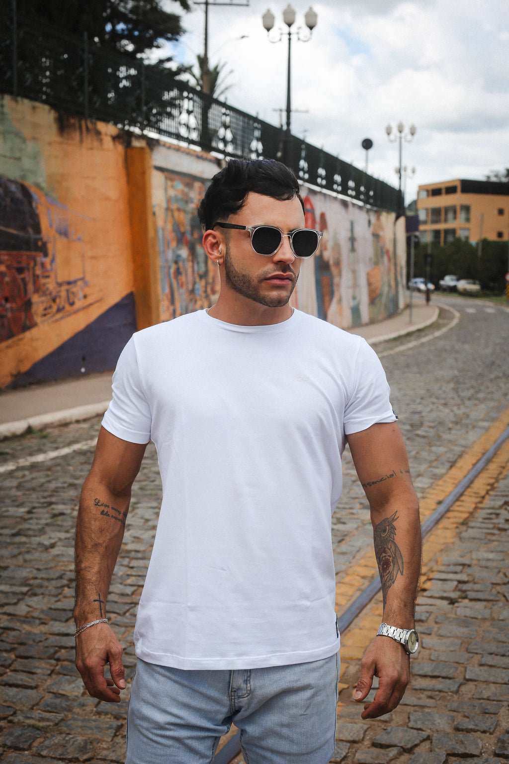 Camisa Infinity básica Branca Tom/Tom